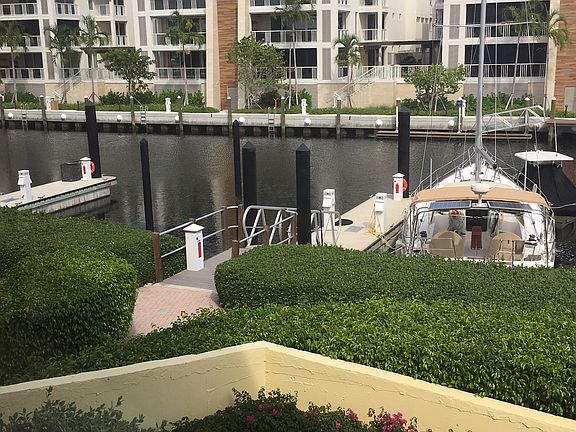 View of private boat slip