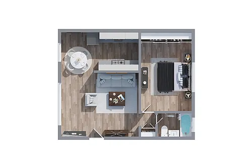 Floor plan 1X1