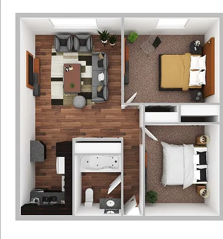 2 Bedroom 1 Bath 2 Bedroom 1 Bath
