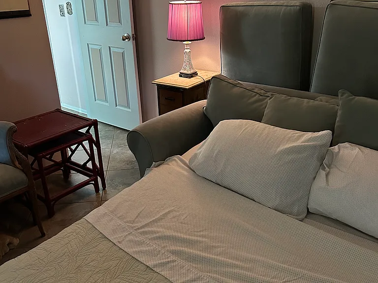 Living room as bedroom.