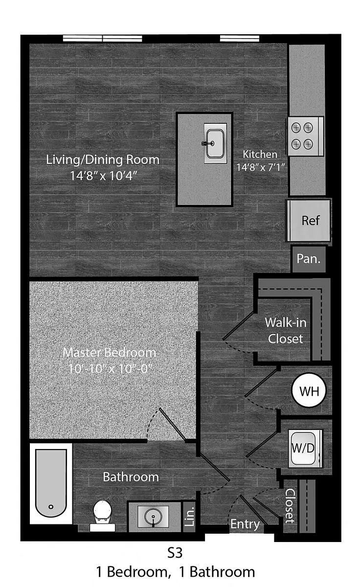 Floor plan Faulkner - Studio