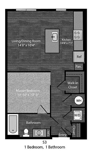 Floor plan Faulkner - Studio