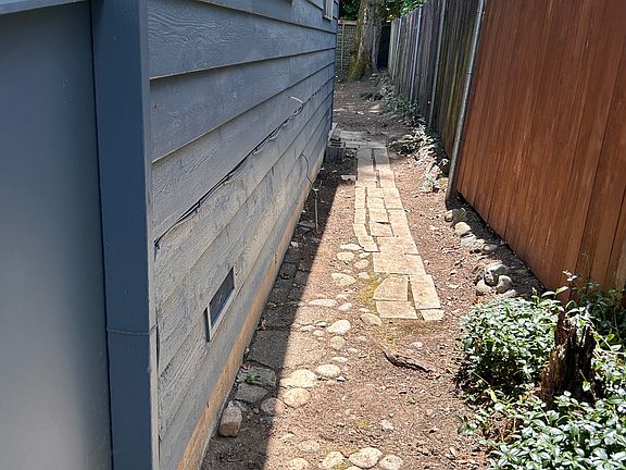Side walkway to backyard