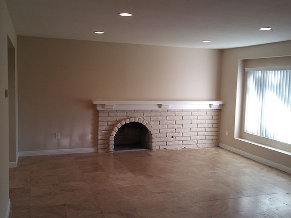 living room with fireplace