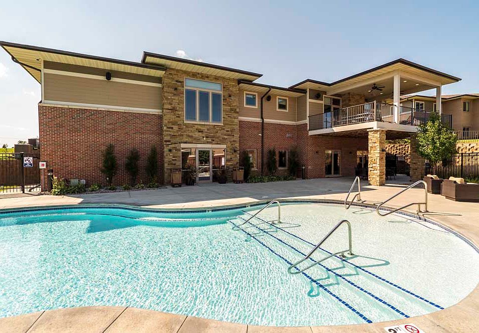 Hot days call for cool swims in our resort-style swimming pool.