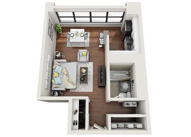 Floor plan Tier 6/12 (Studio)