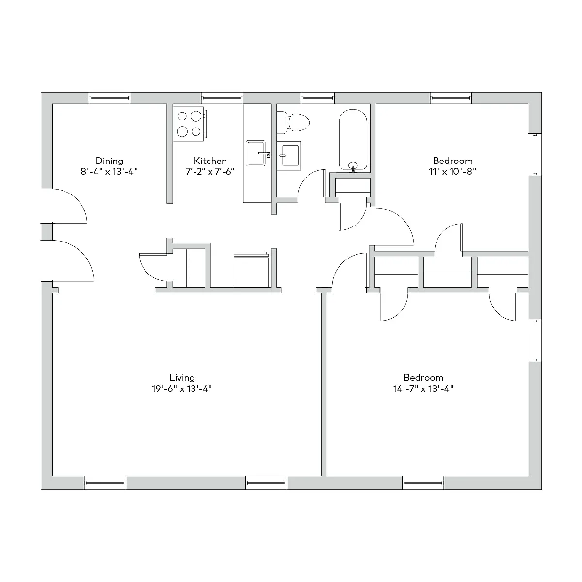 Floor plan RTG-2b1a