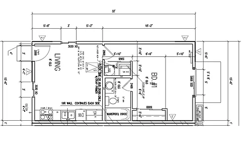 Floor plan 1 Bedroom 1 Bath