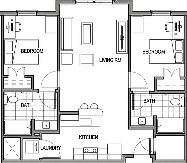 2 Bedroom 2 Bath 2 Bedroom 2 Bath