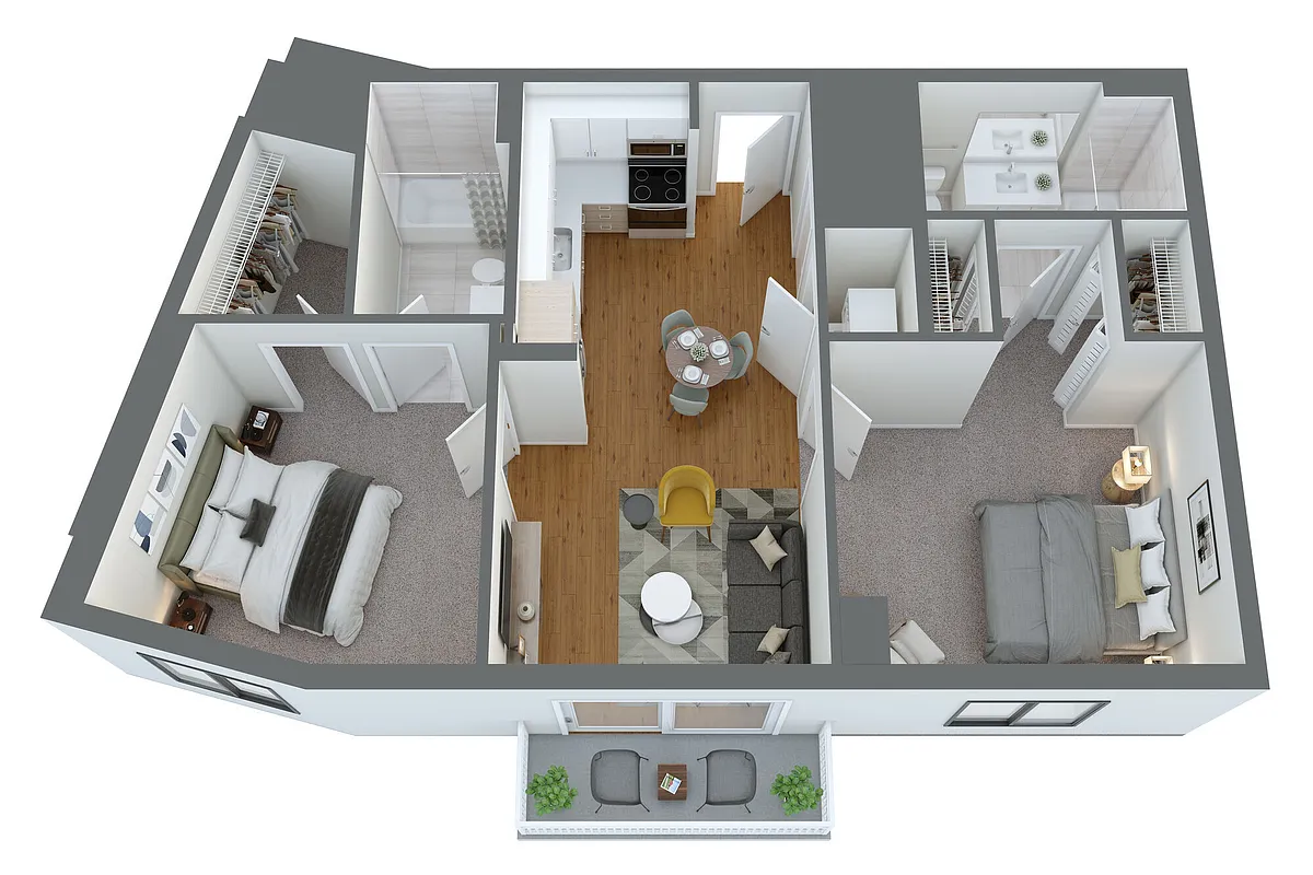 Floor plan B5 2 Bed/2 Bath