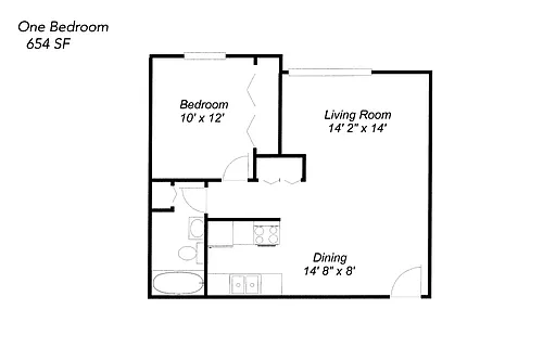 Floor plan One Bedroom
