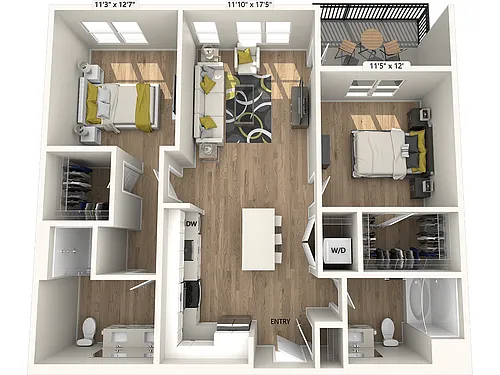 Floor plan B1-FinishI-1081sf