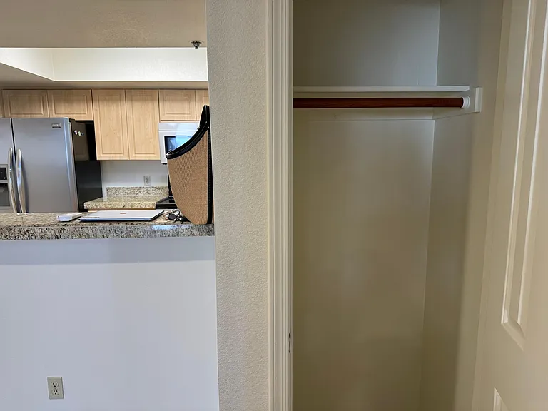 Coat closet provides extra storage!