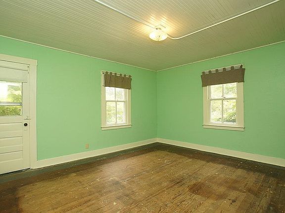 Living room with wood floors