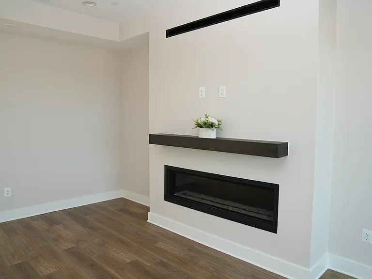 Loft level fire place