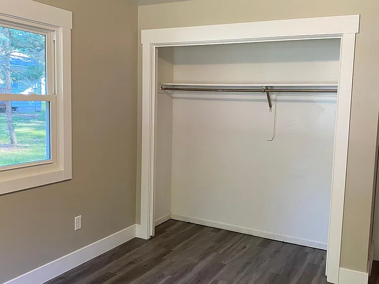 Closet of the front bedroom 
(which does have doors just not shown in picture)
