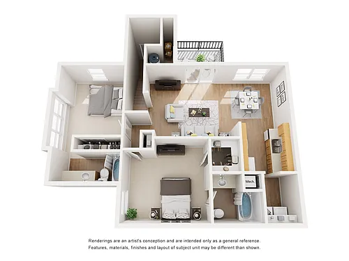 Floor plan 2x2B