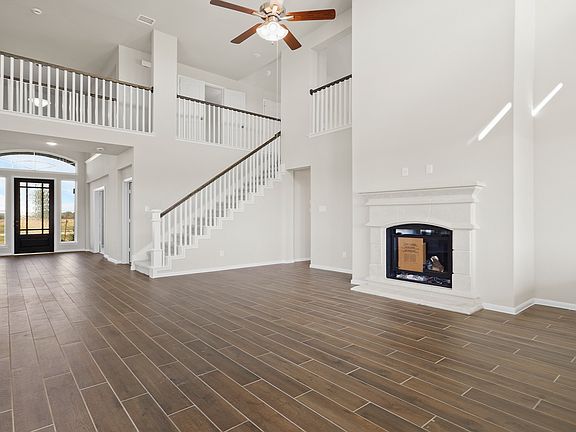 Gorgeous great room with cozy fireplace