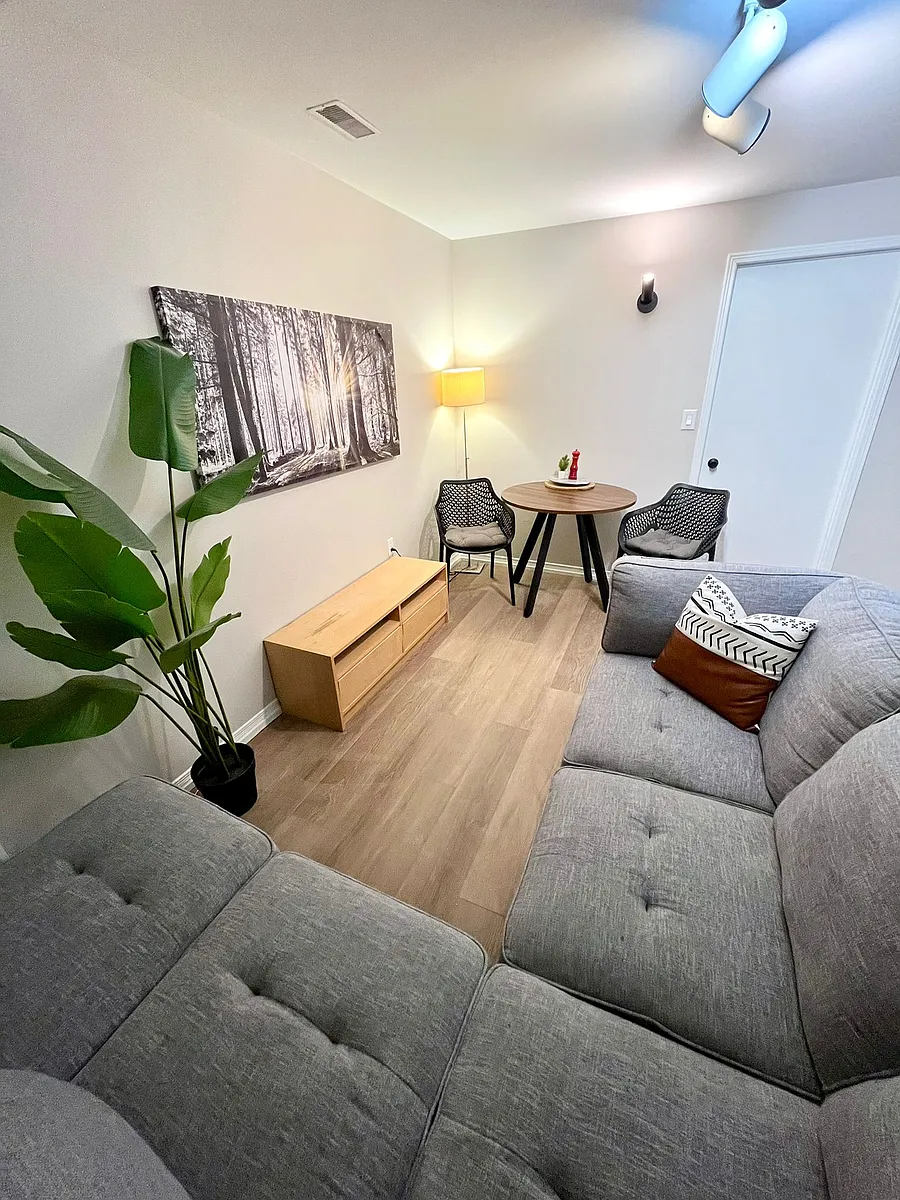 Furnished Living room with Ashley Sectional - Queen St W