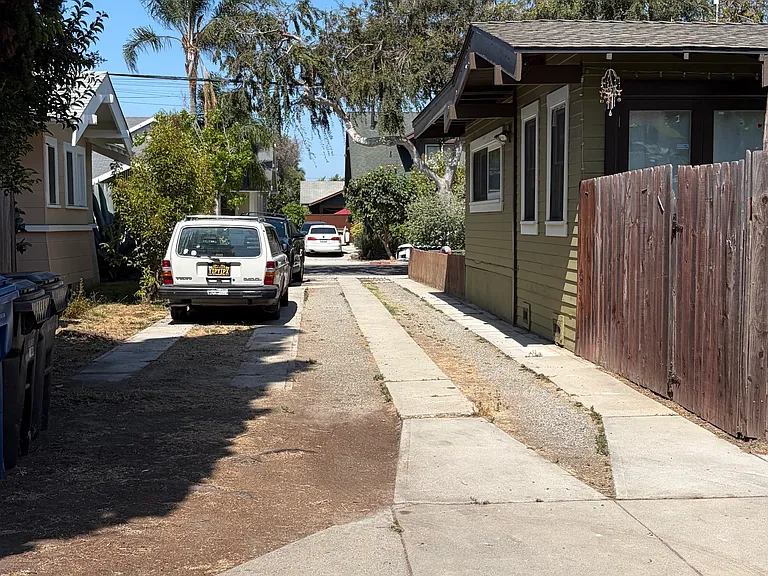 Shared driveway.