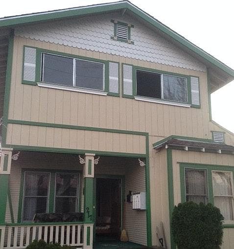 EXTERIOR (Front of two buildings)