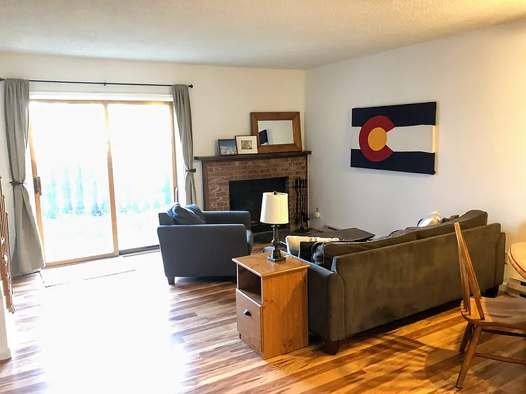 Living area and back door