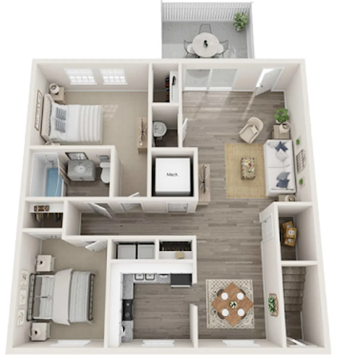 Floor plan The Willow Apartment