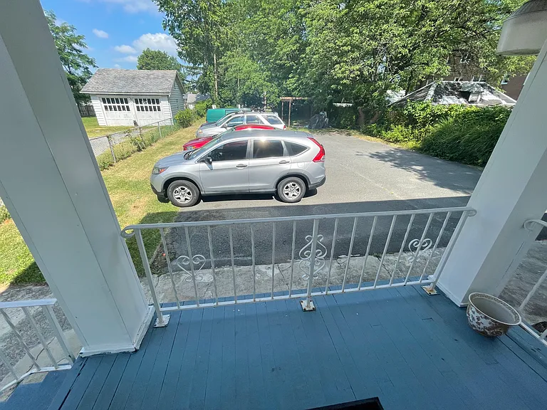 Pic from the back side of the house overlooking the dedicated parking lot
