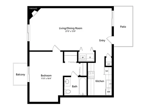 Floor plan Harbor 1X1B