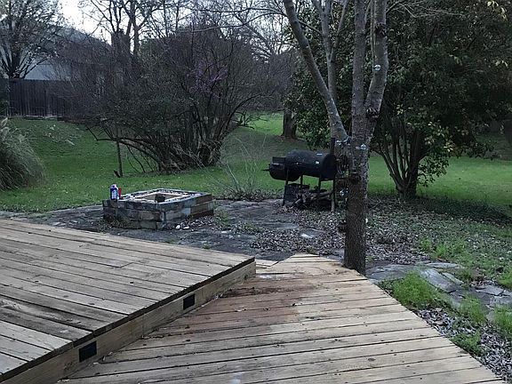 Deck and side yard