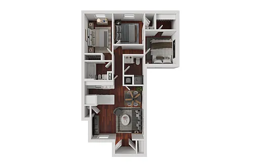 Floor plan 3 Bed 2 Bath