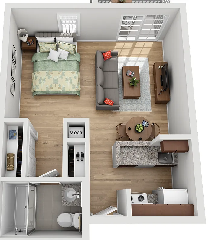 Floor plan Large Studio