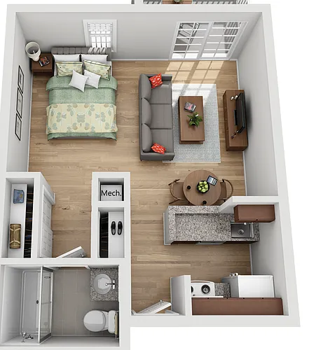 Floor plan Large Studio