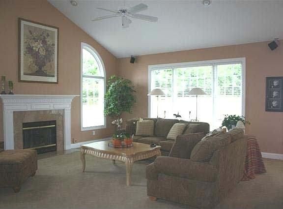 Large vaulted family room