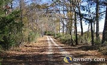 view coming east toward the house