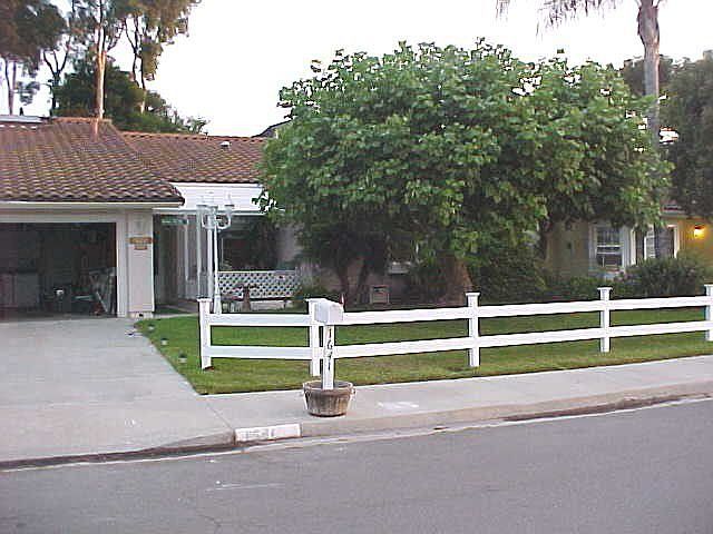 Right side of driveway