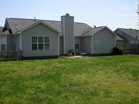 fenced level backyard