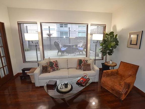 Living Area, with view of large deck
