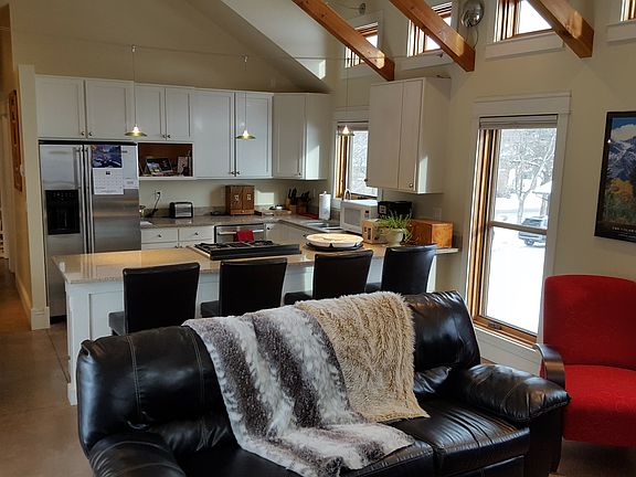 Main living area looking at kitchen