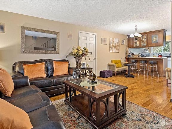 View from living room into dining