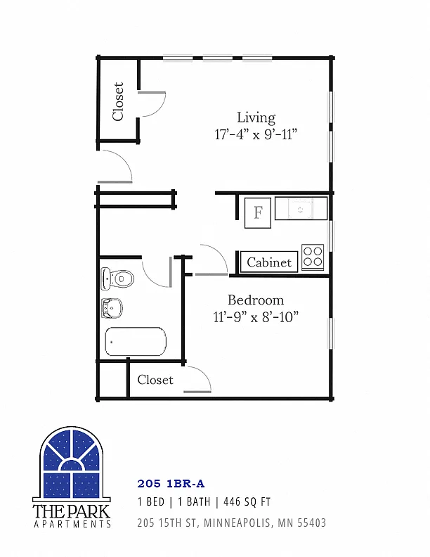 Floor plan 205 | 1BR-A