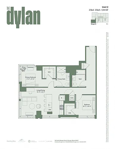 Floor plan Tier 12 - 2bed/2bath
