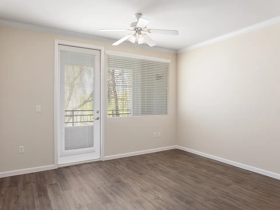Spacious room with ample natural light