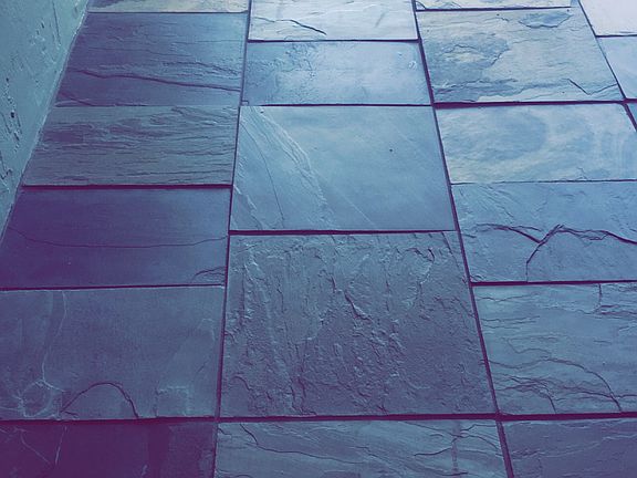 New slate/tile porch entry