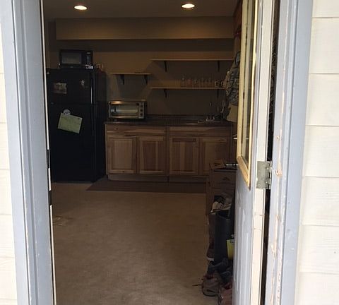 Separate entrace on first floor deck.