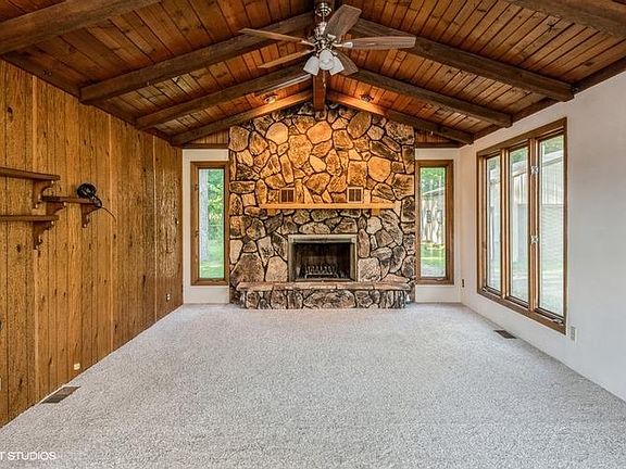 family with fireplace