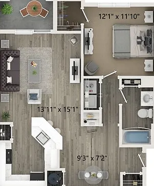 One Bedroom One Bath Floor Plan One Bedroom One Bath Floor Plan