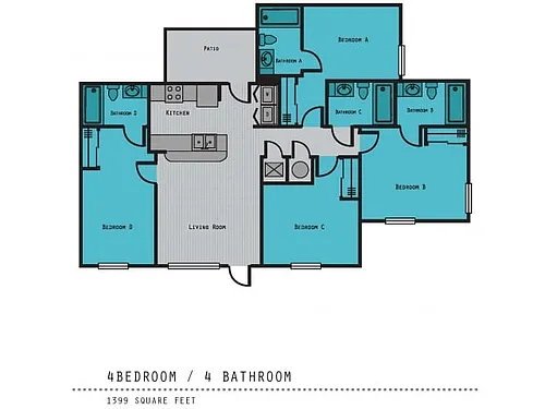 Floor plan 4x4B