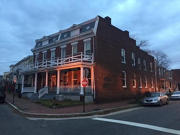Sunset lighting up the building!