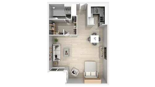 Floor plan Studio Without Balcony